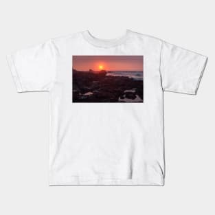 Red and Orange Sunset Kids T-Shirt